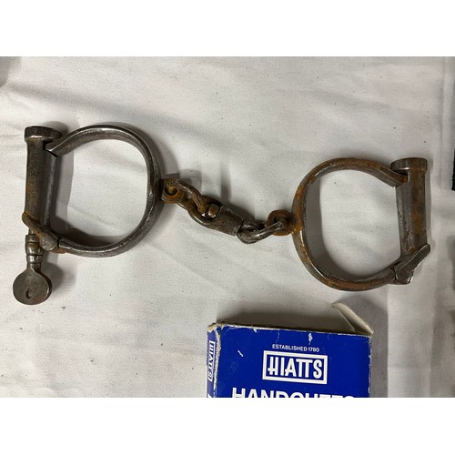 251 - VINTAGE POLICEMANS CLOAK TRUNCHEON HAND CUFFS ETC