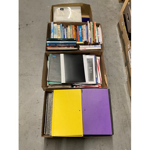 277 - 4 BOXES OF BOOKS MODEL BLUE PRINTS ETC