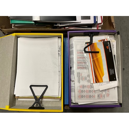 277 - 4 BOXES OF BOOKS MODEL BLUE PRINTS ETC