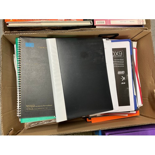 277 - 4 BOXES OF BOOKS MODEL BLUE PRINTS ETC