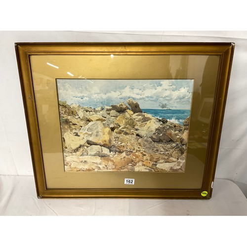 162 - GILT FRAMED WATERCOLOUR  SIGNED ANNE ELLIS 27