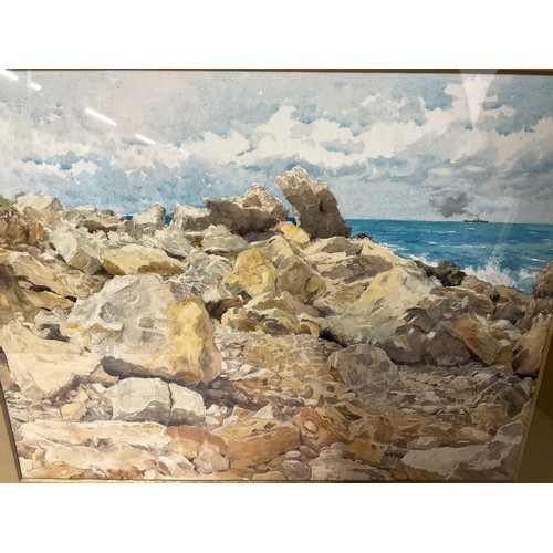 162 - GILT FRAMED WATERCOLOUR  SIGNED ANNE ELLIS 27