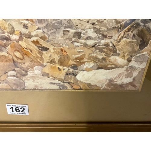 162 - GILT FRAMED WATERCOLOUR  SIGNED ANNE ELLIS 27