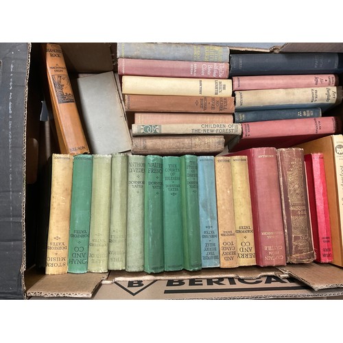4 BOXES OF VINTAGE HARDBACK AND PAPERBACK BOOKS