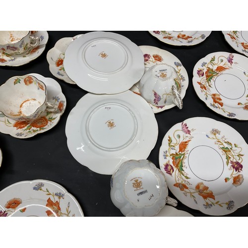 FOLEY CHINA PART TEA SET A/F WITH FLORAL DECORATION