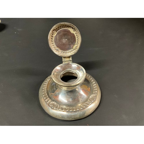 BOX OF COLLECTABLES - HALL MARKED CAPSTON INKWELL SPOON CONTINETAL 925 ...