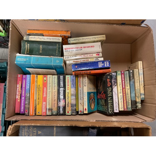 3 BOXES & 3 CRATES OF VINTAGE HARDBACK AND PAPERBACK BOOKS