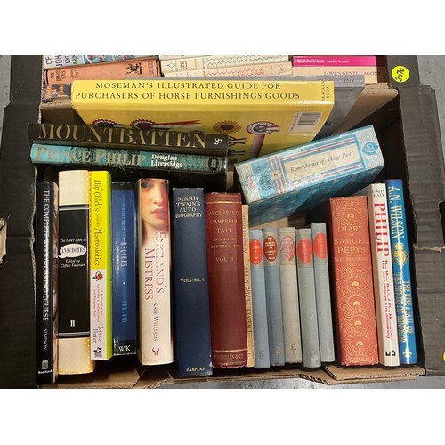 2 BOXES OF VINTAGE HARDBACK AND PAPERBACK BOOKS