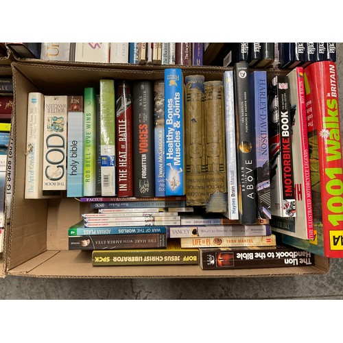 4 BOXES OF HARDBACK AND PAPERBACK BOOKS