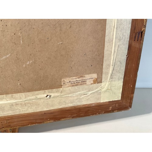 64 - GILT FRAMED VINTAGE HUNTING SCENE PICTURE ENTITLED ON THE MOORS DOGGING 36