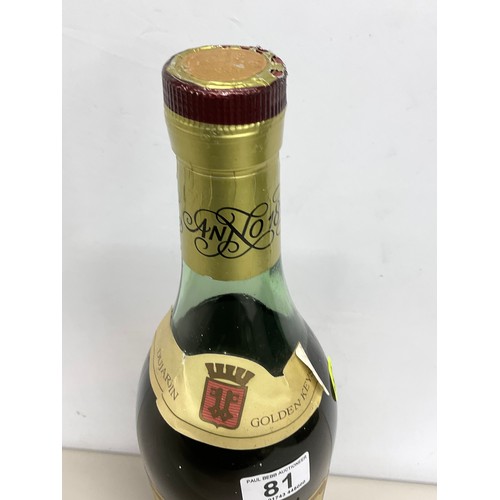 81 - 3 LITRE BOTTLE OF VINTAGE GOLDEN KEYS BRANDY - SEALED