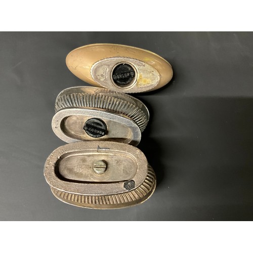 96 - SEVEN VINTAGE SILVER PLATED TABLE LIGHTERS AND SILVER PLATED CIGARETTE CASE TO INCLUDE RONSON ETC