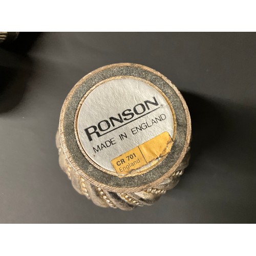 96 - SEVEN VINTAGE SILVER PLATED TABLE LIGHTERS AND SILVER PLATED CIGARETTE CASE TO INCLUDE RONSON ETC