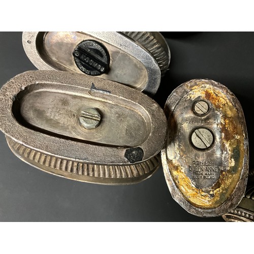 96 - SEVEN VINTAGE SILVER PLATED TABLE LIGHTERS AND SILVER PLATED CIGARETTE CASE TO INCLUDE RONSON ETC