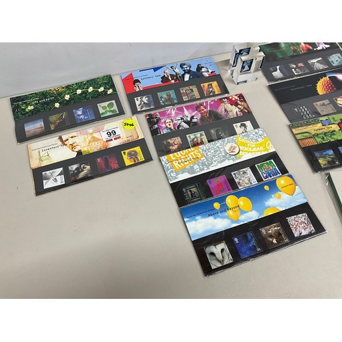 99 - QTY OF FIRST DAY COVER STAMPS AND A PERSPEX CASED £5 STAMP