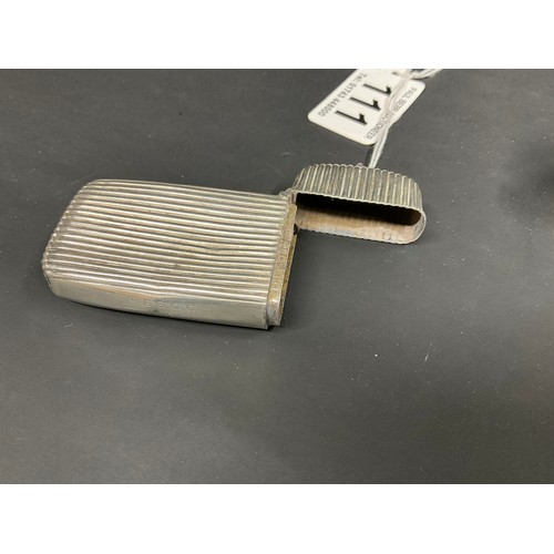 111 - HALLMARK SILVER VESTA CASE A/F, HALLMARK SILVER MAPPIN & WEBB MATCHBOX CASE A/F TOTAL SILVER WEIGHT ... 