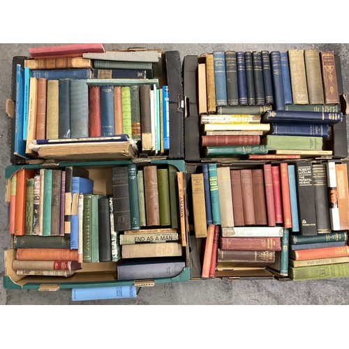 4 BOXES OF VINTAGE HARDBACK AND PAPERBACK BOOKS