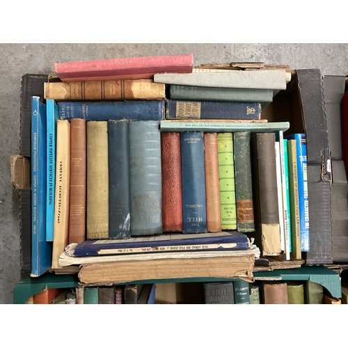 4 BOXES OF VINTAGE HARDBACK AND PAPERBACK BOOKS