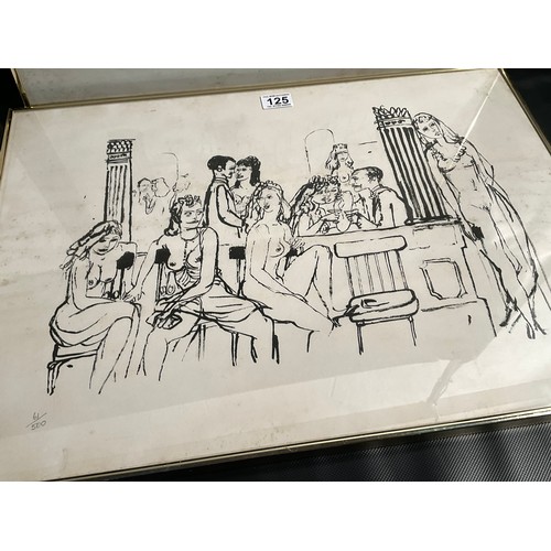 125 - 4 VINTAGE FRAMED LIMITED EDITION PRINTS 25