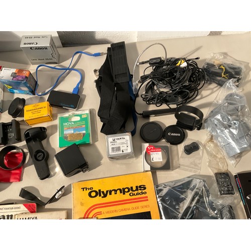 160 - PLASTIC CRATE TO INCLUDE CAMERA EQUIPMENT AND LENSES ETC