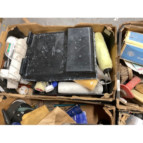 165 - 6 BOXES OF GARAGE & WORKSHOP ITEMS CAST IRON DOWN PIPE ETC