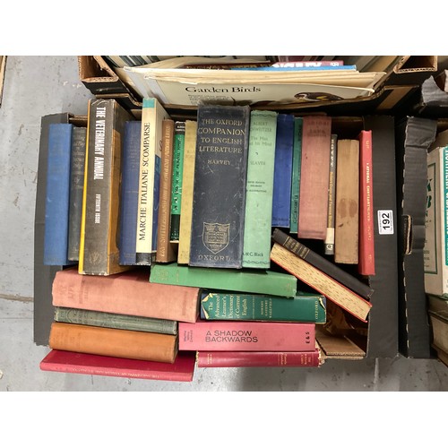 192 - 4 BOXES OF VINTAGE HARDBACK BOOKS