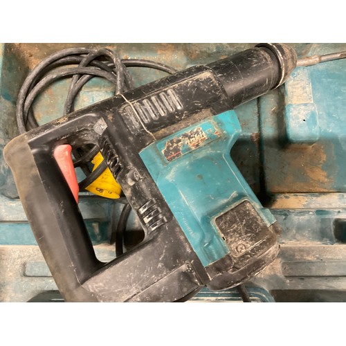 199 - CASED MAKITA 110V SDS DRILL