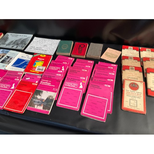206 - BOX OF VINTAGE ORDNANCE SURVEY MAPS