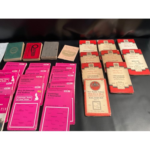 206 - BOX OF VINTAGE ORDNANCE SURVEY MAPS