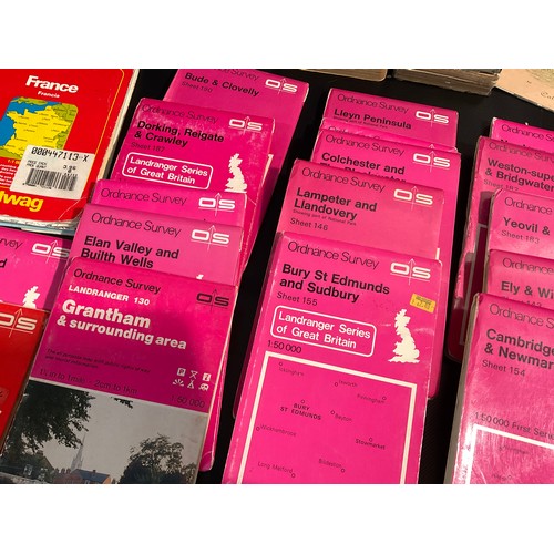 206 - BOX OF VINTAGE ORDNANCE SURVEY MAPS