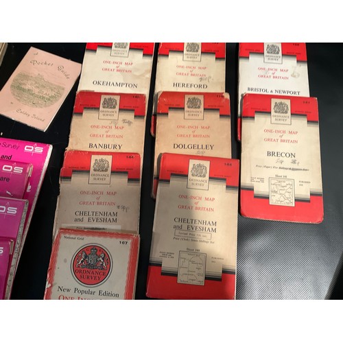 206 - BOX OF VINTAGE ORDNANCE SURVEY MAPS