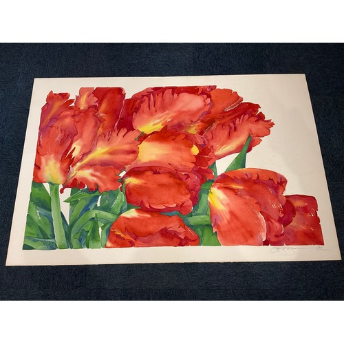 61 - UNFRAMED LARGE PIECE OF GARY BUKOVNIC ART WORK ENTITLED 