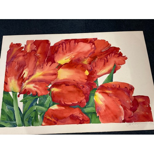 61 - UNFRAMED LARGE PIECE OF GARY BUKOVNIC ART WORK ENTITLED 