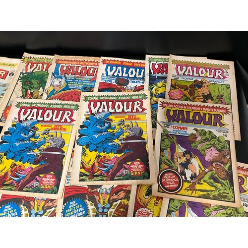 147 - BOX OF VINTAGE VICTOR VALOR COMICS