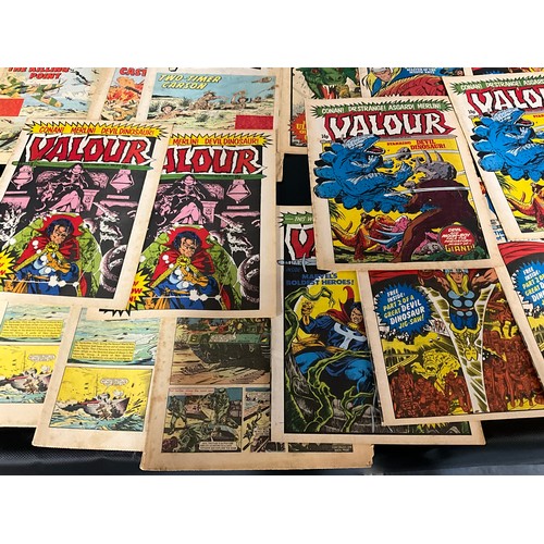 147 - BOX OF VINTAGE VICTOR VALOR COMICS