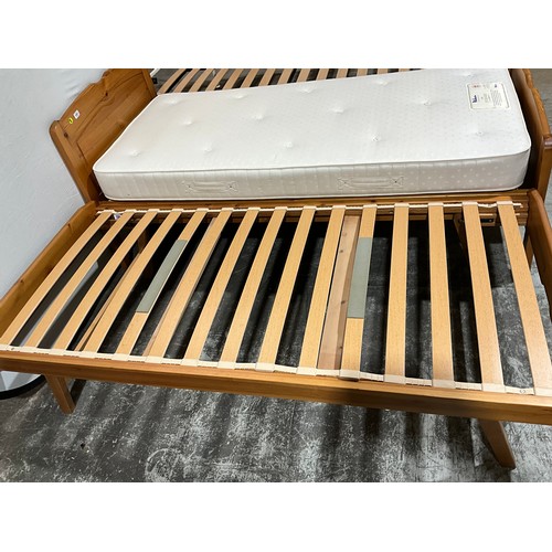 177 - PINE SINGLE BED WITH GUEST BED UNDERNEATH