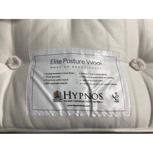 179 - 4FT 6 DOUBLE DRAWER DIVAN BED WITH ELITE POSTURE WOOL HYPNOS MATTRESS