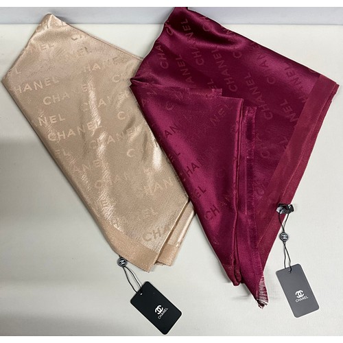 72 - 2 CHANEL SCARFS