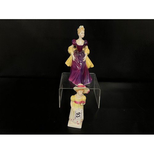 93 - 2 ROYAL DOULTON FIGURES TO INCLUDE LORETTA HN2337 AND LORI HN2801