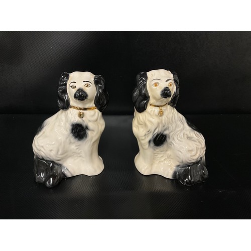 98 - PAIR OF MINIATURE BESWICK STAFFORDSHIRE DOGS H6