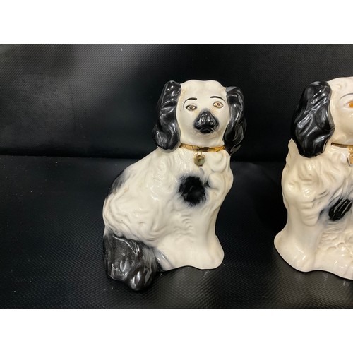98 - PAIR OF MINIATURE BESWICK STAFFORDSHIRE DOGS H6