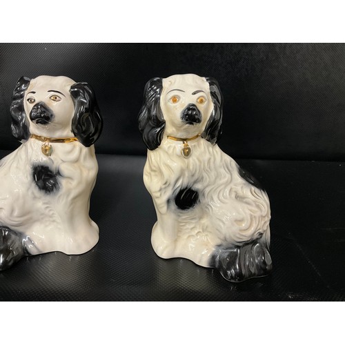 98 - PAIR OF MINIATURE BESWICK STAFFORDSHIRE DOGS H6