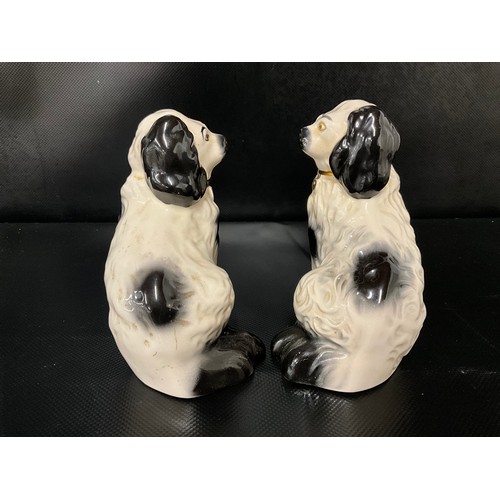 98 - PAIR OF MINIATURE BESWICK STAFFORDSHIRE DOGS H6