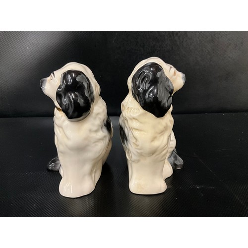 98 - PAIR OF MINIATURE BESWICK STAFFORDSHIRE DOGS H6