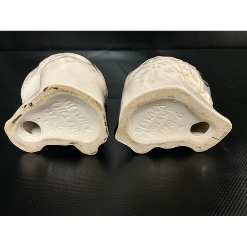 98 - PAIR OF MINIATURE BESWICK STAFFORDSHIRE DOGS H6
