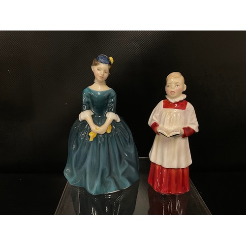 99 - 6 X ROYAL DOULTON FIGURES TO INCLUDE CHERIE HN2341, DEBBIE HN2385, CHOIRBOY HN2141, CURLY LOCKS  HN2... 