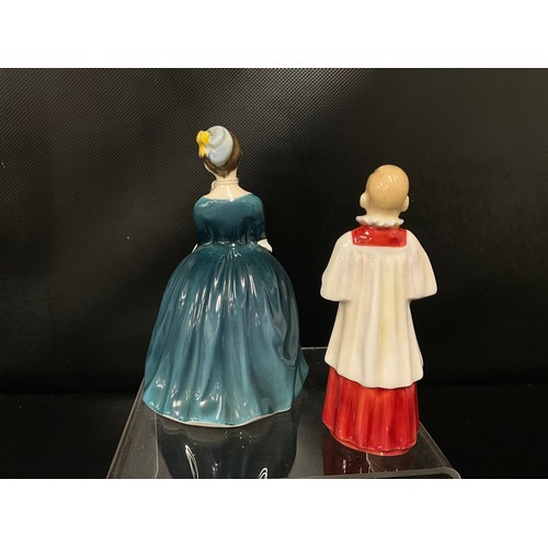 99 - 6 X ROYAL DOULTON FIGURES TO INCLUDE CHERIE HN2341, DEBBIE HN2385, CHOIRBOY HN2141, CURLY LOCKS  HN2... 