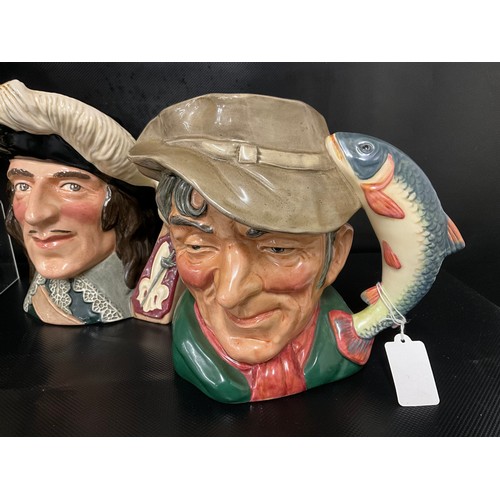 100 - 5 ROYAL DOULTON LARGE TOBY JUGS TO INCLUDE DARTAGNAN (2ND), GEORGE WASHINGTON (2ND), THE POACHER (2N... 