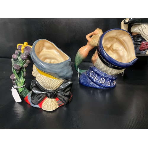 100 - 5 ROYAL DOULTON LARGE TOBY JUGS TO INCLUDE DARTAGNAN (2ND), GEORGE WASHINGTON (2ND), THE POACHER (2N... 