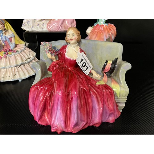 101 - 7 X ROYAL DOULTON FIGURES - ALL FOR RESTORATION